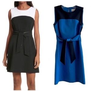 Milly Jenny Color Block Mini Dress Blue